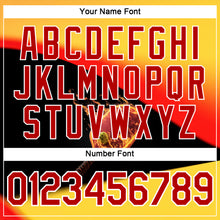 Загрузить изображение в средство просмотра галереи, Custom Yellow Red Black-White 3D Flame Pickleball Paddles Balls Performance T-Shirt