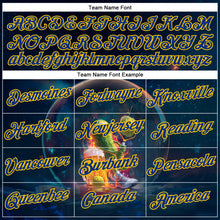 Загрузить изображение в средство просмотра галереи, Custom Navy Royal-Yellow 3D Funny Pickleball Paddles Balls Beer Performance T-Shirt