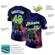 Загрузить изображение в средство просмотра галереи, Custom Dark Purple Aurora Green-White 3D Funny Pickleball Paddles Performance T-Shirt