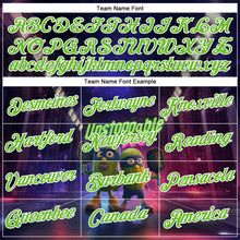 Загрузить изображение в средство просмотра галереи, Custom Dark Purple Aurora Green-White 3D Funny Pickleball Paddles Performance T-Shirt