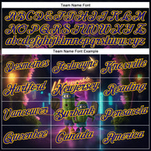 Загрузить изображение в средство просмотра галереи, Custom Dark Purple Yellow 3D Funny Pickleball Paddles Balls Performance T-Shirt