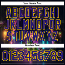 Загрузить изображение в средство просмотра галереи, Custom Dark Purple Yellow 3D Funny Pickleball Paddles Balls Performance T-Shirt