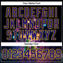 Загрузить изображение в средство просмотра галереи, Custom Purple Dark Purple-Yellow 3D Funny Pickleball Paddles Balls Performance T-Shirt