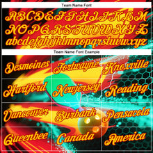 Загрузить изображение в средство просмотра галереи, Custom Red Yellow-Blue 3D Pickleball Paddles Balls Performance T-Shirt