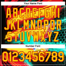 Загрузить изображение в средство просмотра галереи, Custom Red Yellow-Blue 3D Pickleball Paddles Balls Performance T-Shirt