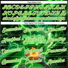 Загрузить изображение в средство просмотра галереи, Custom Green Aurora Green-White 3D Charged Pickleball Paddles Balls Court Performance T-Shirt