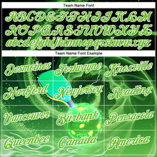 Загрузить изображение в средство просмотра галереи, Custom Green Aurora Green-White 3D Charged Happy Pickleball Paddles Balls Performance T-Shirt