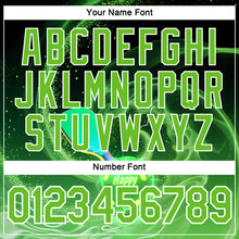 Загрузить изображение в средство просмотра галереи, Custom Green Aurora Green-White 3D Charged Happy Pickleball Paddles Balls Performance T-Shirt