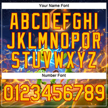 Загрузить изображение в средство просмотра галереи, Custom Navy Yellow-Red 3D Charged Happy Family Pickleball Paddles Balls Performance T-Shirt