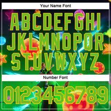 Загрузить изображение в средство просмотра галереи, Custom Blue Aurora Green-Yellow 3D Charged Happy Family Pickleball Paddles Balls Performance T-Shirt