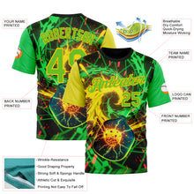 Загрузить изображение в средство просмотра галереи, Custom Blue Aurora Green-Yellow 3D Charged Pickleball Paddles Balls Performance T-Shirt