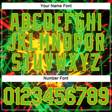 Загрузить изображение в средство просмотра галереи, Custom Blue Aurora Green-Yellow 3D Charged Pickleball Paddles Balls Performance T-Shirt