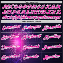 Charger l'image dans la galerie, Custom Navy Deep Pink-White 3D Pattern Design Gradient Neon Sportswear Performance T-Shirt