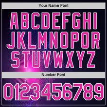 Charger l'image dans la galerie, Custom Navy Deep Pink-White 3D Pattern Design Gradient Neon Sportswear Performance T-Shirt