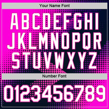 Charger l'image dans la galerie, Custom Navy White-Deep Pink 3D Pattern Design Gradient Neon Sportswear Performance T-Shirt