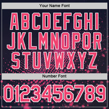 Load image into Gallery viewer, Custom Navy Neon Pink-White 3D Pattern Design Gradient Neon Sportswear Performance T-Shirt