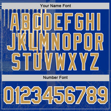Load image into Gallery viewer, Custom Blue Old Gold-White 3D Pattern Design Brazil Stripe Sportswear Performance T-Shirt