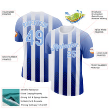 Load image into Gallery viewer, Custom White Light Blue-Black 3D Pattern Design Argentina Gradient Sportswear Performance T-Shirt