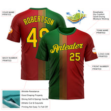 Charger l'image dans la galerie, Custom Red Yellow-Green 3D Pattern Design Mexico Portugal Sportswear Performance T-Shirt