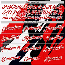 Load image into Gallery viewer, Custom White Red-Black 3D Pattern Design Geometric Shape Sportswear Performance T-Shirt