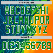 Load image into Gallery viewer, Custom Blue Grass Green Yellow-White 3D Pattern Design Brazil Marbel Sportswear Performance T-Shirt