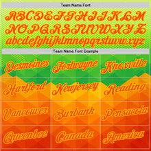 Загрузить изображение в средство просмотра галереи, Custom Green Orange-Yellow 3D Pattern Design Gradient Sportswear Performance T-Shirt