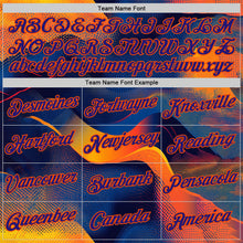 Загрузить изображение в средство просмотра галереи, Custom Orange Dark Purple-Blue 3D Pattern Design Gradient Sportswear Performance T-Shirt