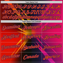 Загрузить изображение в средство просмотра галереи, Custom Orange Pink-Dark Purple 3D Pattern Design Gradient Sportswear Performance T-Shirt