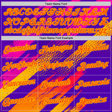 Load image into Gallery viewer, Custom Purple Orange-Yellow 3D Pattern Design Splash Sportswear Performance T-Shirt