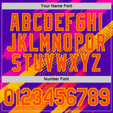 Load image into Gallery viewer, Custom Purple Orange-Yellow 3D Pattern Design Splash Sportswear Performance T-Shirt