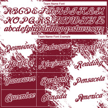 Laden Sie das Bild in den Galerie-Viewer, Custom Crimson White 3D Pattern Design Abstract Brush Stroke Performance T-Shirt