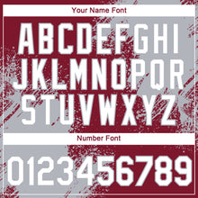 Charger l'image dans la galerie, Custom Crimson White-Gray 3D Pattern Design Abstract Brush Stroke Performance T-Shirt