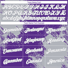 Загрузить изображение в средство просмотра галереи, Custom Purple White-Gray 3D Pattern Design Abstract Brush Stroke Performance T-Shirt