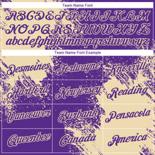 Загрузить изображение в средство просмотра галереи, Custom Purple Cream 3D Pattern Design Abstract Brush Stroke Performance T-Shirt