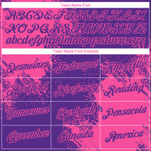 Загрузить изображение в средство просмотра галереи, Custom Purple Pink 3D Pattern Design Abstract Brush Stroke Performance T-Shirt