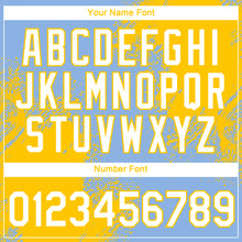 Загрузить изображение в средство просмотра галереи, Custom Light Blue White-Yellow 3D Pattern Design Abstract Brush Stroke Performance T-Shirt