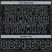 Load image into Gallery viewer, Custom Black Gray 3D Pattern Design Rave Party Ethnic Paisley Bandana Authentic Baseball Jersey