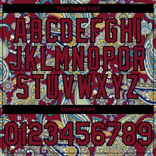 Загрузить изображение в средство просмотра галереи, Custom Crimson Black 3D Pattern Design Rave Party Ethnic Paisley Bandana Authentic Baseball Jersey