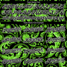 Load image into Gallery viewer, Custom Black Green-White 3D Pattern Design Rave Party Ethnic Paisley Bandana Authentic Baseball Jersey