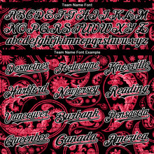 Charger l'image dans la galerie, Custom Black Red-White 3D Pattern Design Rave Party Ethnic Paisley Bandana Authentic Baseball Jersey
