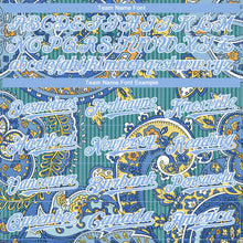 Load image into Gallery viewer, Custom Teal Light Blue-White 3D Pattern Design Rave Party Ethnic Paisley Bandana Authentic Baseball Jersey