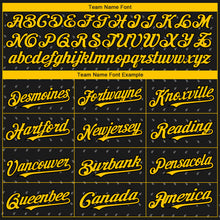Load image into Gallery viewer, Custom Black Yellow 3D Pattern Design Rave Party Ethnic Paisley Bandana Authentic Baseball Jersey