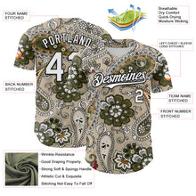Load image into Gallery viewer, Custom City Cream White-Black 3D Pattern Design Rave Party Ethnic Paisley Bandana Authentic Baseball Jersey