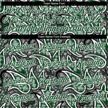 Load image into Gallery viewer, Custom Black Green-White 3D Pattern Design Rave Party Ethnic Paisley Bandana Authentic Baseball Jersey