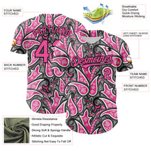 Load image into Gallery viewer, Custom Black Pink-White 3D Pattern Design Rave Party Ethnic Paisley Bandana Authentic Baseball Jersey