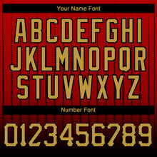 Загрузить изображение в средство просмотра галереи, Custom Red Old Gold-Black 3D Pattern Design Gradient Geometric Shape Authentic Baseball Jersey