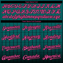 Загрузить изображение в средство просмотра галереи, Custom Teal Pink-Black 3D Pattern Design Gradient Geometric Shape Authentic Baseball Jersey