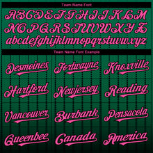 Load image into Gallery viewer, Custom Kelly Green Pink-Black 3D Pattern Design Gradient Geometric Shape Authentic Baseball Jersey