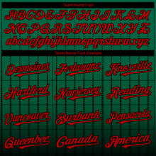 Load image into Gallery viewer, Custom Kelly Green Red-Black 3D Pattern Design Gradient Geometric Shape Authentic Baseball Jersey