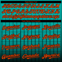 Загрузить изображение в средство просмотра галереи, Custom Aqua Orange-Black 3D Pattern Design Gradient Geometric Shape Authentic Baseball Jersey